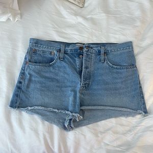 High waisted madewell jean shorts